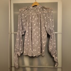 blouse, size 8, gray color